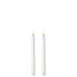 LED Kronelys, Nordic White, Smooth, 2-pack, 2,3x20