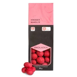 Hindbær mandler Øko. - 90 gram