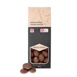 Mandler m. Fransk Nougat Øko. - 90 gram