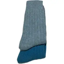 Tykke merinostrømper light blue/turqouise 35/38 - 1 par 