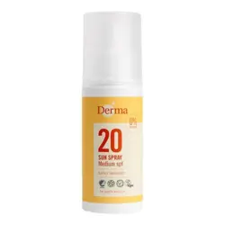 Derma Sol Spray mellem beskyttelse faktor 20 - 150 ml.
