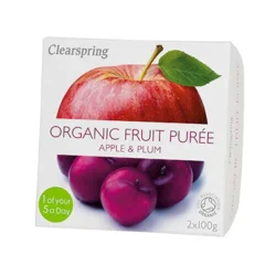 Clearspring Frugtpuré Blomme/æble Økologisk - 200 gram