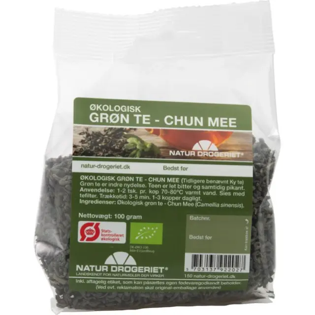 Grøn te – Chun Mee Økologisk - 100 gram