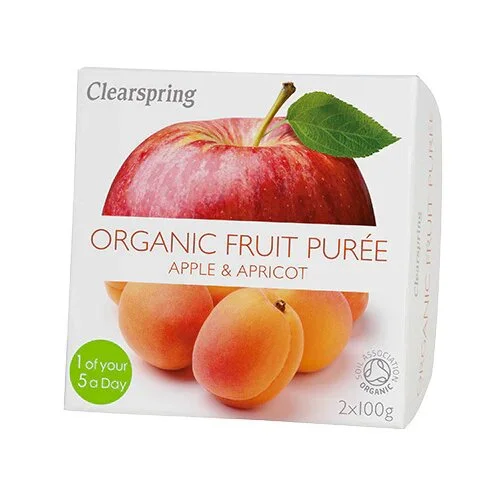 Clearspring Frugtpuré abrikos/æble Øko. - 200 gram
