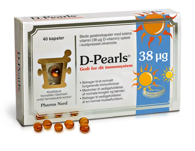 D-Pearls 38 mikrogram - 40 kapsler