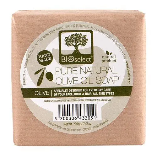 Bioselect Oliven bloksæbe håndlavet - 200 gram