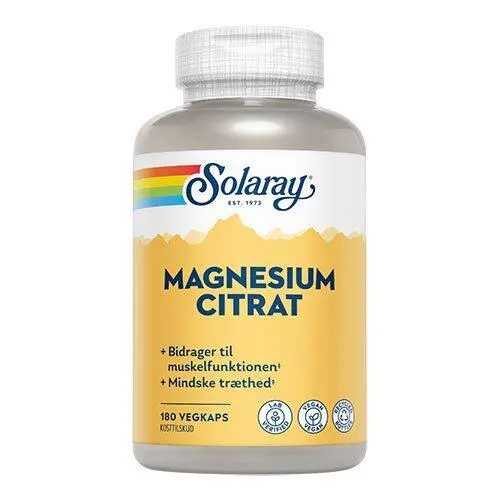 Magnesium Citrat Solaray 180 kapsler