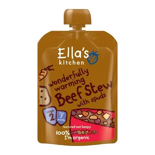 Ellas Kitchen oksekød/kartoffel/grøntsager 7 mdr Øko. 130 gram
