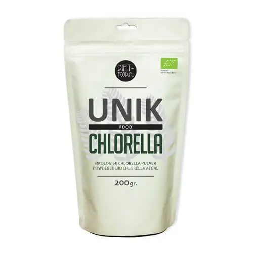 Chlorella pulver Økologisk Unik Food - 200 gram