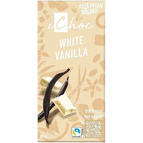 Ichoc white vanilla Økologisk - 80 gram