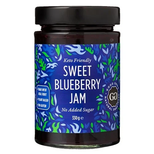 Blåbærmarmelade med stevia Sweet Jam - 330 gram