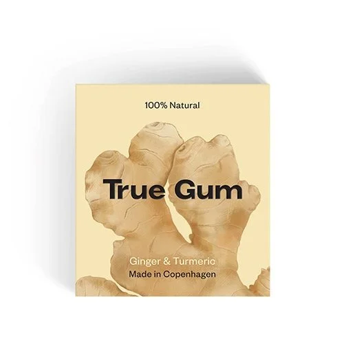 Tyggegummi Ginger & Turmeric True Gum - 20 gram