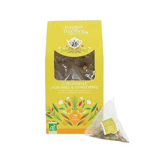 English Tea Shop Lemongrass, Citrus & Ginger Tea Økologisk - 15 breve