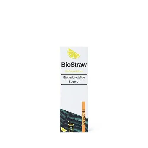 BioStraw Bionedbrydelige Sugerør - 100 sk.