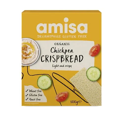 Amisa Knækbrød m. kikærter glutenfri Ø - 100 g.