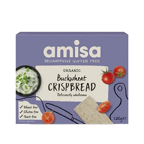 Amisa Knækbrød m. boghvede glutenfri Ø - 120 g.