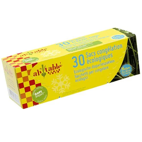 Fryseposer af bioplastik 30 stk 2,5L - 1 pk.