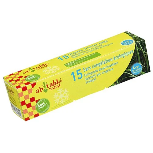 Fryseposer af bioplastik 15 stk 6L - 1 pk.