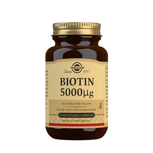 Solgar Biotin 5000 ug - 50 kapsler