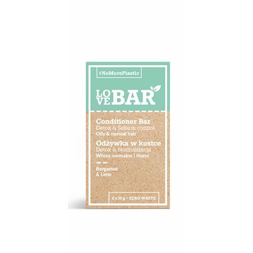 LoveBar Shampoo Bar plejende t. normalt & fedtet hår - 60 g. (U)