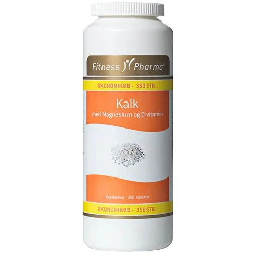Kalk m. magnesium og D3-vitamin Fitness Pharma - 350 tab.
