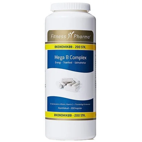 Mega B Complex Fitness Pharma - 200 kapsler