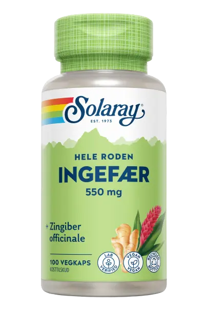 Solaray Ingefær 550 mg  - 100 kapsler