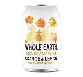 Whole Earth Appelsin/citron sodavand Ø - 330 ml