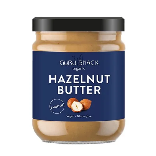 Hazsselnøddesmør Smooth Ø - Guru Snack 250 gram