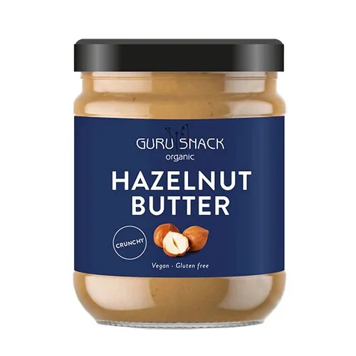 Hasselnøddesmør Crunchy Ø Guru Snack - 250 gram