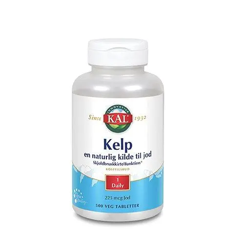 Kelp indeh. 225 mcg jod fra Kelpplanten - 500 tabletter