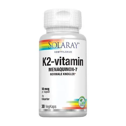 Solaray K2-vitamin 50 mcg - 30 kapsler