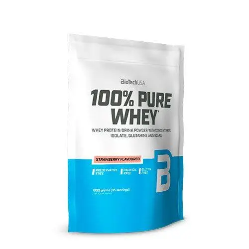 100% Pure Whey Protein pulver Strawberry - 454 gram