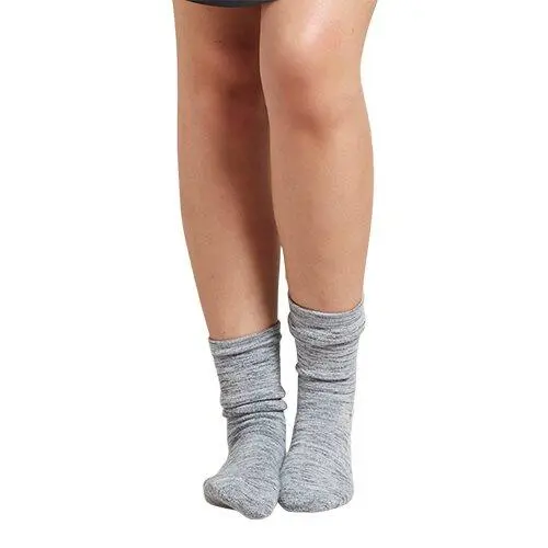 Boody Women's Chunky Bed Sock Dove/Storm Space Dye - 1 par.
