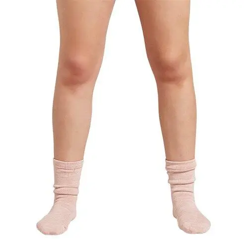 Women's Chunky Bed Sock Dusty Pink/hvid Space Dye - 1 par