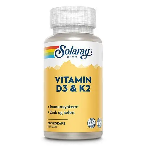 Solaray Vitamin D3 & K2 - 60 kapsler