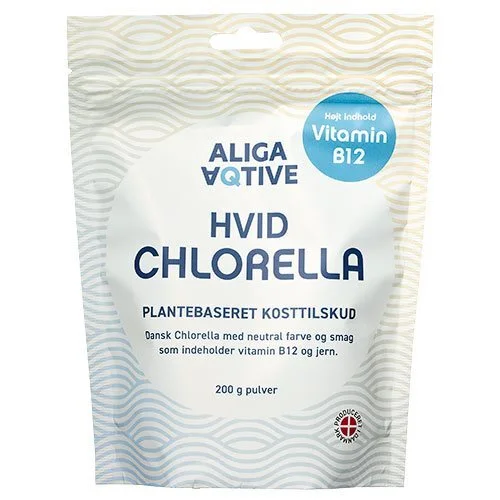 Aliga Hvid Chlorella pulver - 200. gram