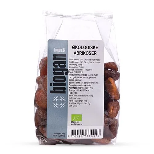 Abrikoser Økologisk - 500 gram