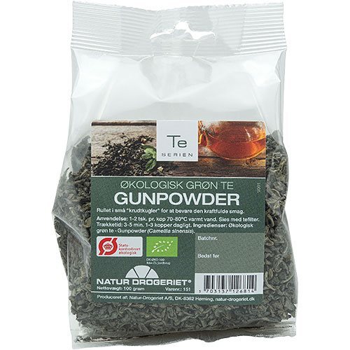 Grøn te Gunpowder Økologisk - 100 gram