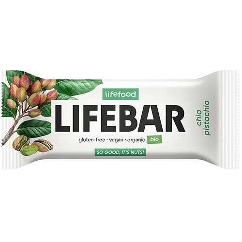 LifeBar Chia Pistacie RAW Økologisk - 40 gram