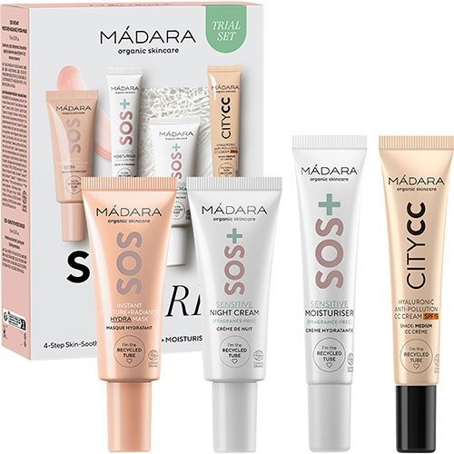 Madara SOS Care 4-Step Skin-Soothing Routine Set, MEDIUM - 1 stk