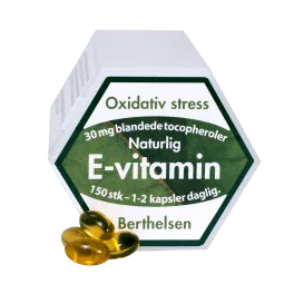 Naturlig E-vitamin Berthelsen - 150 kapsler.