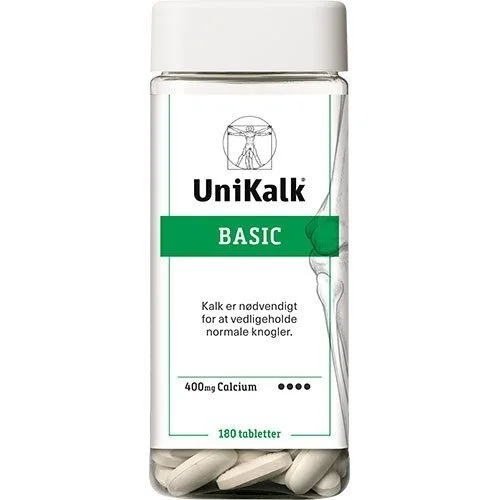 UniKalk Basic 400 mg calcium - 180 tabletter