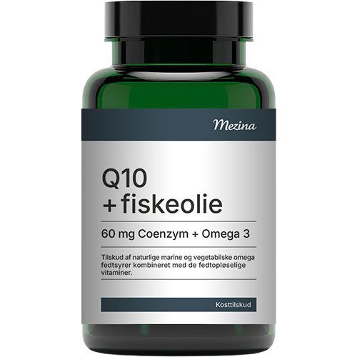 Mezina Q10 + Fiskeolie - 60 kapsler