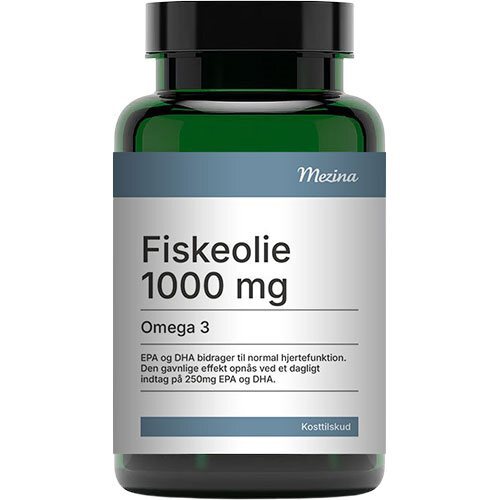 Mezina Fiskeolie Omega-3 - 1000 mg - 120 kapsler
