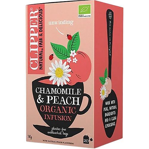 Kamille & Fersken Te Clipper Økologisk - 20 breve