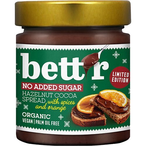 Smørepålæg Hasselnød kakao med orange Økologisk - 250 gram