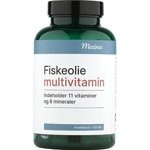 Mezina Fiskeolie multivitamin - 120 kapsler