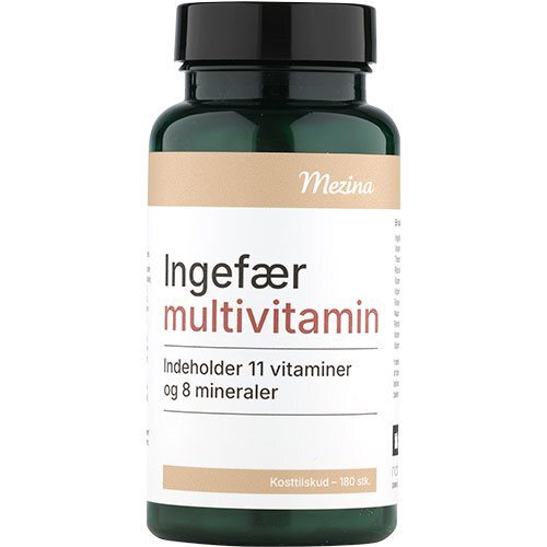 Mezina Ingefær multivitamin - 180 tabletter