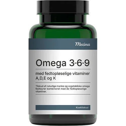 Mezina Omega 3-6-9 med vitamin ADEK - 90 kapsler